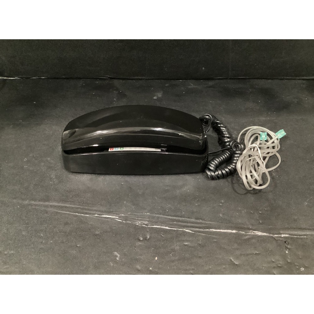 VTG 90s AT&T Trimline 210 Corded Landline Telephone Black Wall Phone